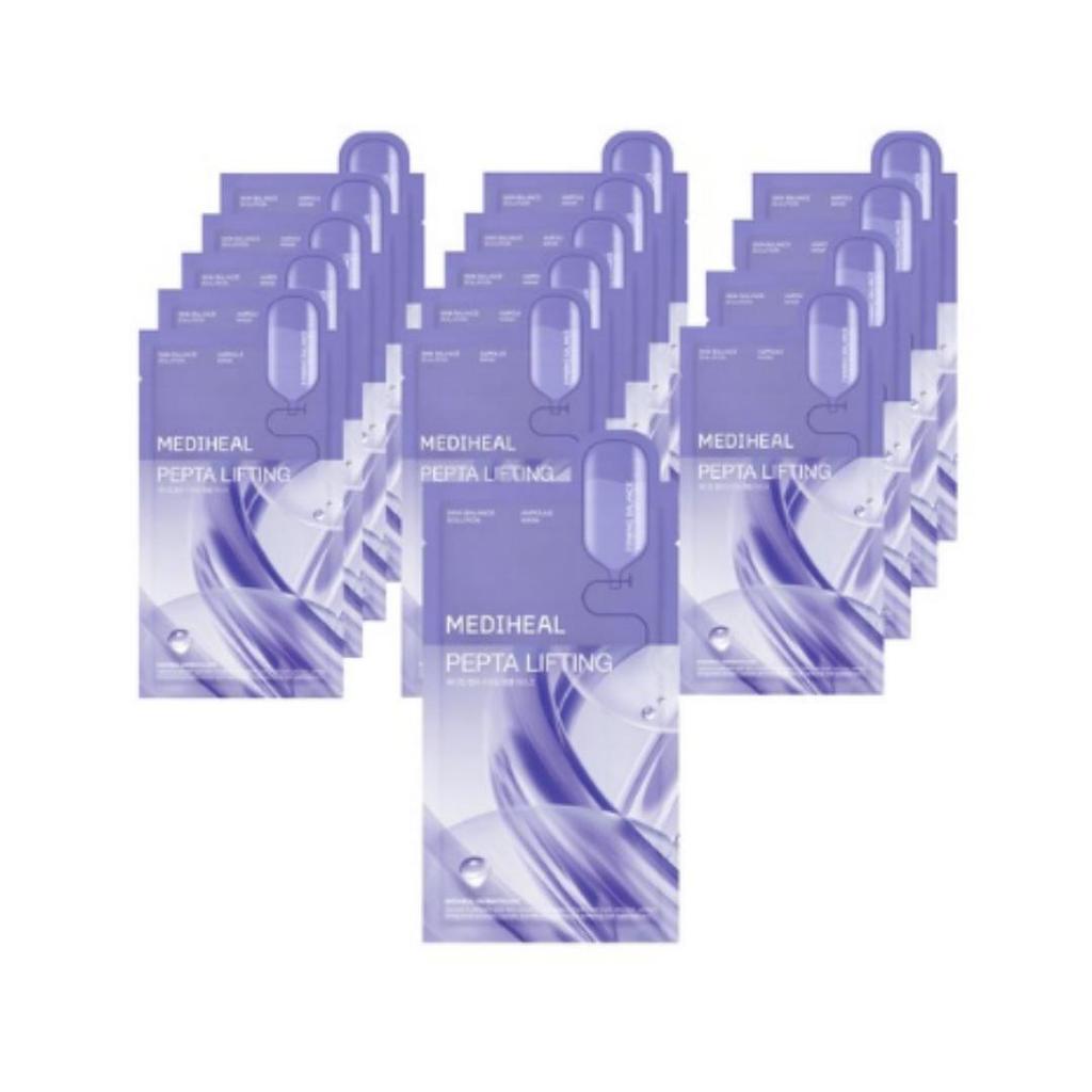Mediheal Pepta Lifting Ampoule Mask — 20 Ml (single Sheet), 15 Sheets (1 Box)