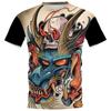 Fashion Japanese Samurai Graphic T-shirt Summer Trendy Streetwear 3D Printed T-shirts For Kids Loose Breathable Mens Clothing