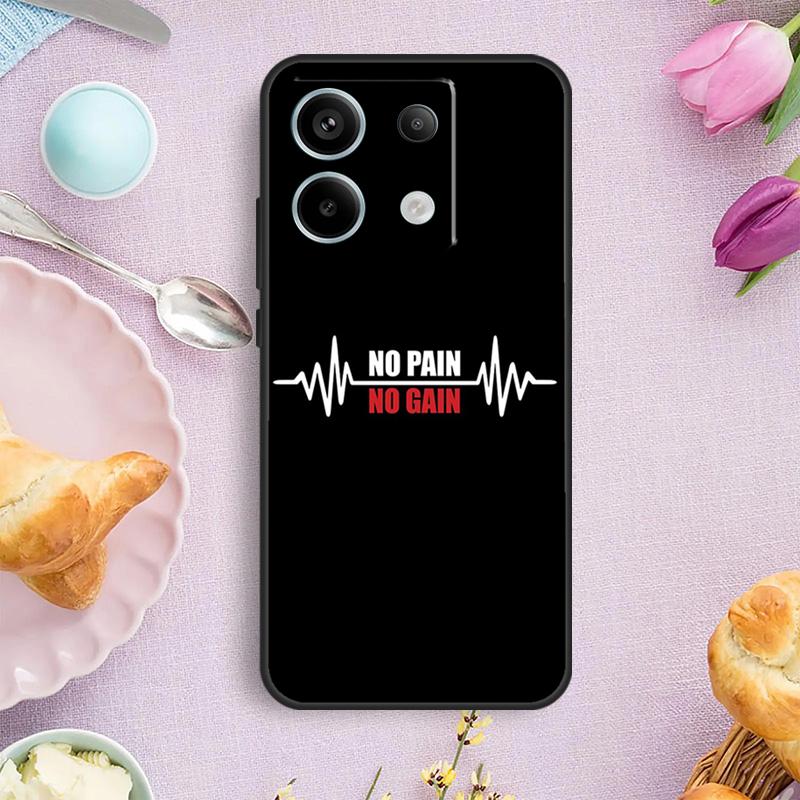 

Чехол для телефона No Pain No Gain Gym Fitness Quote для Redmi Note 12 11 9 10 13 Pro Plus 9S 10S 11S 12S Redmi 13C 9C 10C 12C Redmi Note 8