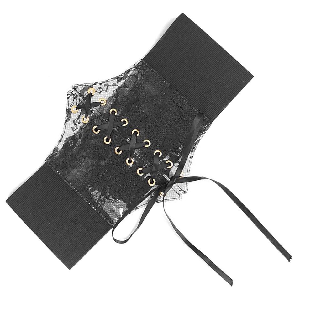Corset Belt Waistband for Women Elastic Costume Waist Belt Sexy Lace Up Women Underbust Lace Up Tops
