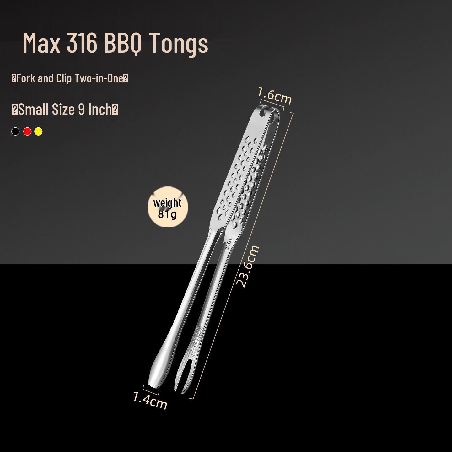 

316L Stainless Steel Anti-scalding Grilling Tongs - Antibacterial Kitchen Utensil for Cooking, Steak, and Buffet.