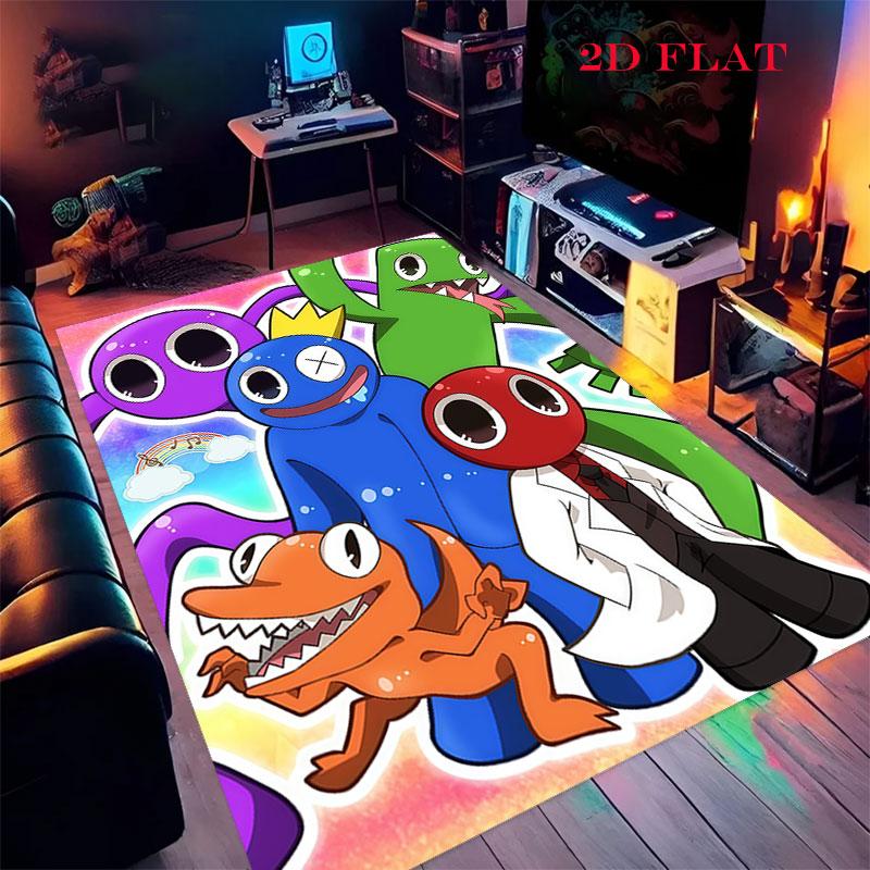 Rainbow Friends Force Carpet Rug for Living Room Bedroom Home Sofa Decoration,Kids Play Nonslip Floor Mat