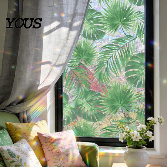 Dekorative Sichtschutzfolie für Fenster, Sonnenfänger, Statische Fensterfolie, Blume Schmetterling Selbstklebender Glasaufkleber, Bürolfolie, Abnehmbare Haftfolie