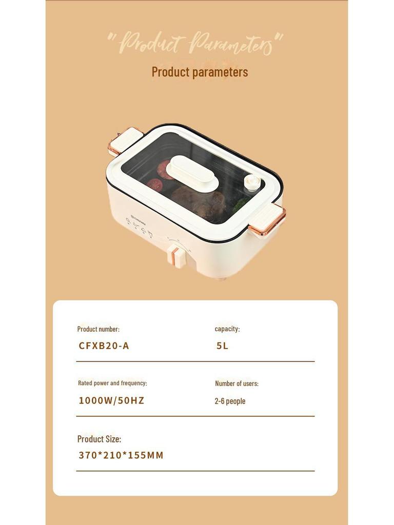 Compact Electric Hot Pot & Grill: Multi-Function Non-Stick Cookware for Steaming, Frying, and BBQ