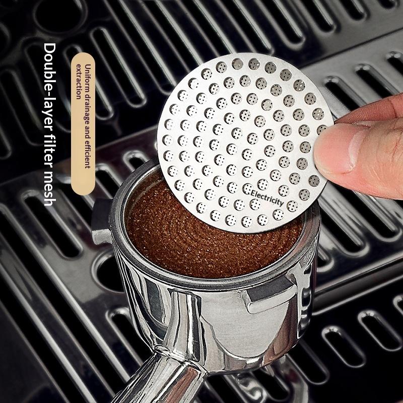 51/53/58Mm Reusable Coffee Puck Screen 316 Stainless Steel Double Layer Coffee Filter Fine Mesh Professional Espresso Accessory