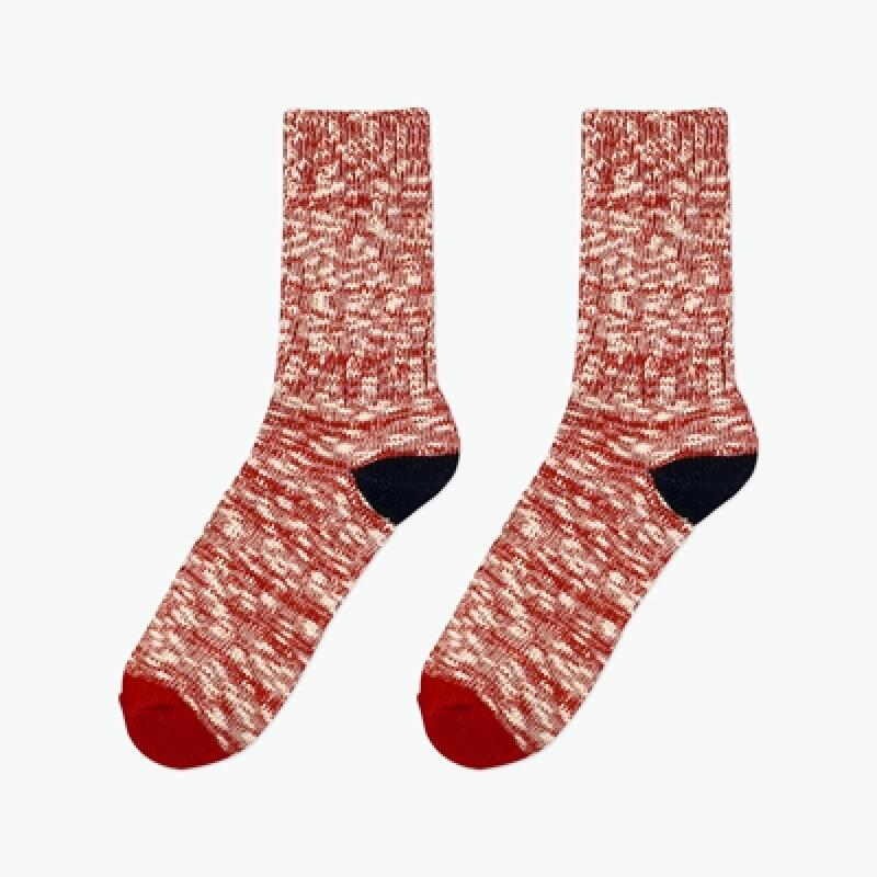Women s Winter Bocashi Knit Socks - Red red