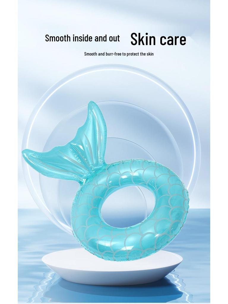 Adult Mermaid Tail Inflatable Float Chair - Swim Ring Lifebuoy Raft