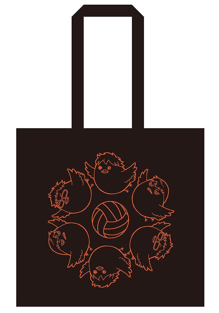 Вязаная сумка-тоут в стиле аниме Школа Карасюно Оранжево-красный Haikyu 7650₽