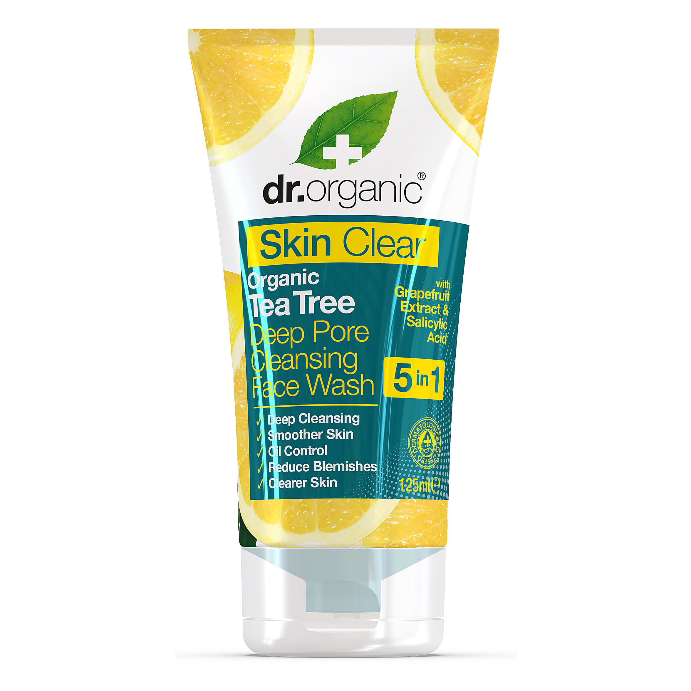 

Deep Cleansing Gel for Oily Facial Skin 5 in 1 Skin Clear Dr.Organic 125 ml