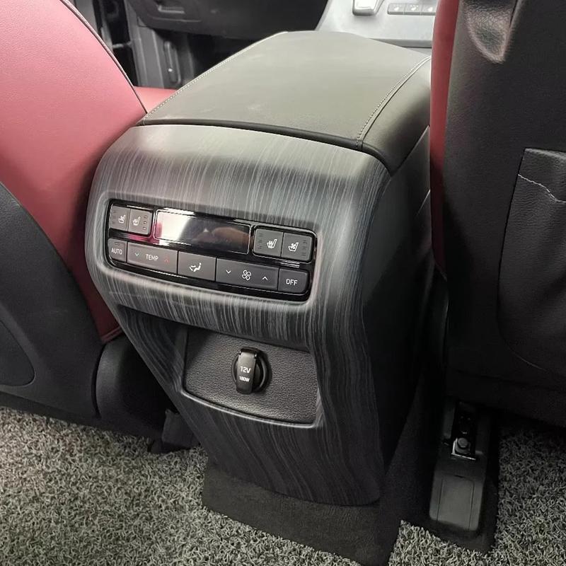 For Hyundai Palisade -   Carbon Fiber Style Rear Air Condition Decoration Armrest Box Rear Air Vent Frame Trim Cover