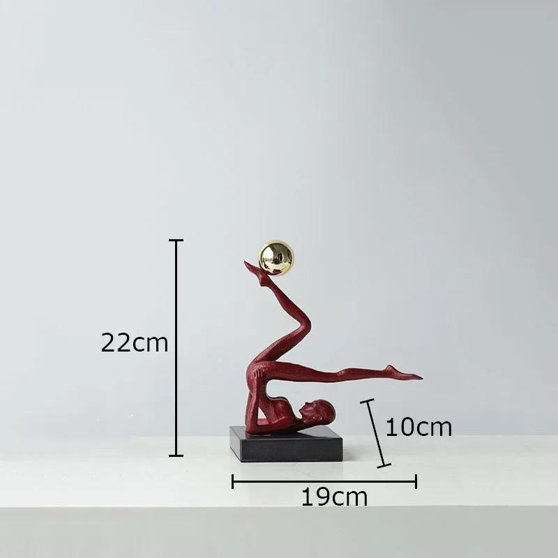 

Handstand Gymnast Figures Statue Cast Iron Crafts Desk Decoration Ornaments Abstract Character Sculpture Room Aesthetics Decor