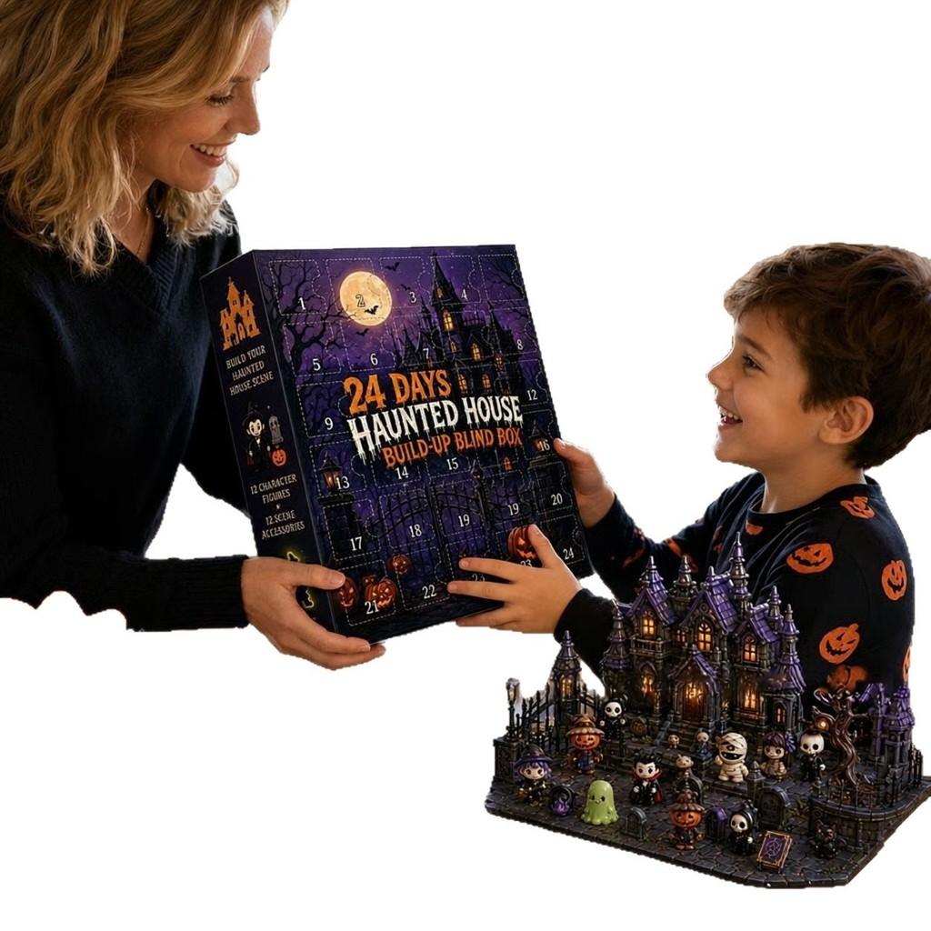 Halloween Surprise Countdown Calendar Acrylic Decor With Ghost For Festive Home Decor
