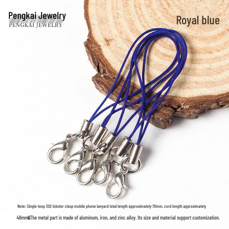 Colorful Handmade DIY Jewelry Accessories: Mobile Phone Lanyards with Lobster Clasp and Alloy Cord End