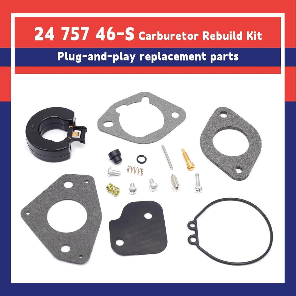 24 757 46-S Leak-Proof Carburetor Rebuild Kit Replacement for Kohler AM133201 CV22 CV23 CV675 CV680 SV710-SV740 for John Deere Z510A Z520A Z710A L130