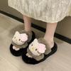 Cute Cartoon Soft Bottom Fluffy Drag Girl 2025 Autumn and Winter New Girl Soft Heart Cute Comfortable Cotton Slippers