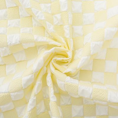 135x50cm/135x100cm Checkerboard Small Grid 3D Embossed Fabric For Dresses, Shirts, Bags, Handmade DIY Fabric TJ21846