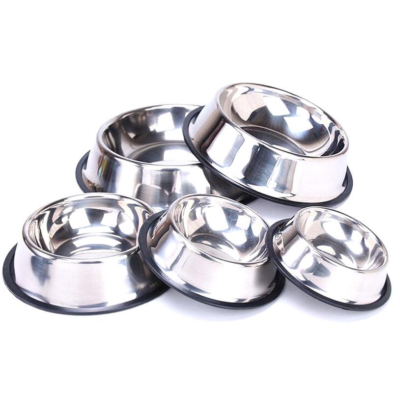 Non-Slip Stainless Steel Cat & Dog Bowl - Anti-Tip, Easy Clean, Durable Pet Basin