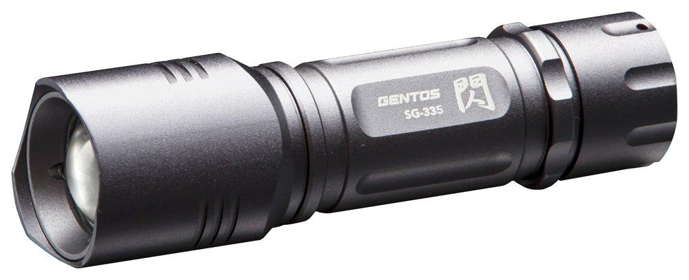 

GENTOS LED Flashlight 200 Lumens Practical Lighting Time 5 Hours Water Flash 335 ANSI Standard Compliant [Brightness / / Resistant] SG-335 чорний