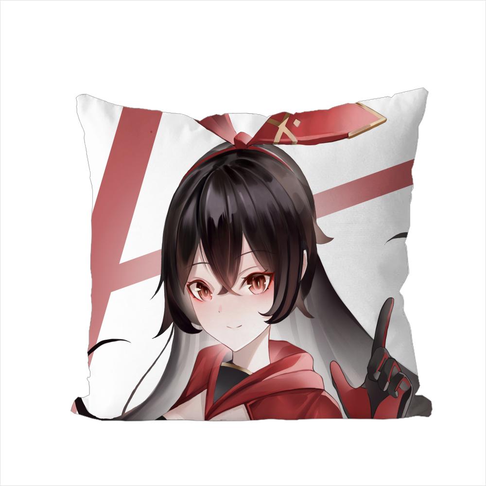 Genshin Impact Pillow Case For Car Sofa Decorative Home Doublesided Print Plush Square Throw Pillow Cushion Cover