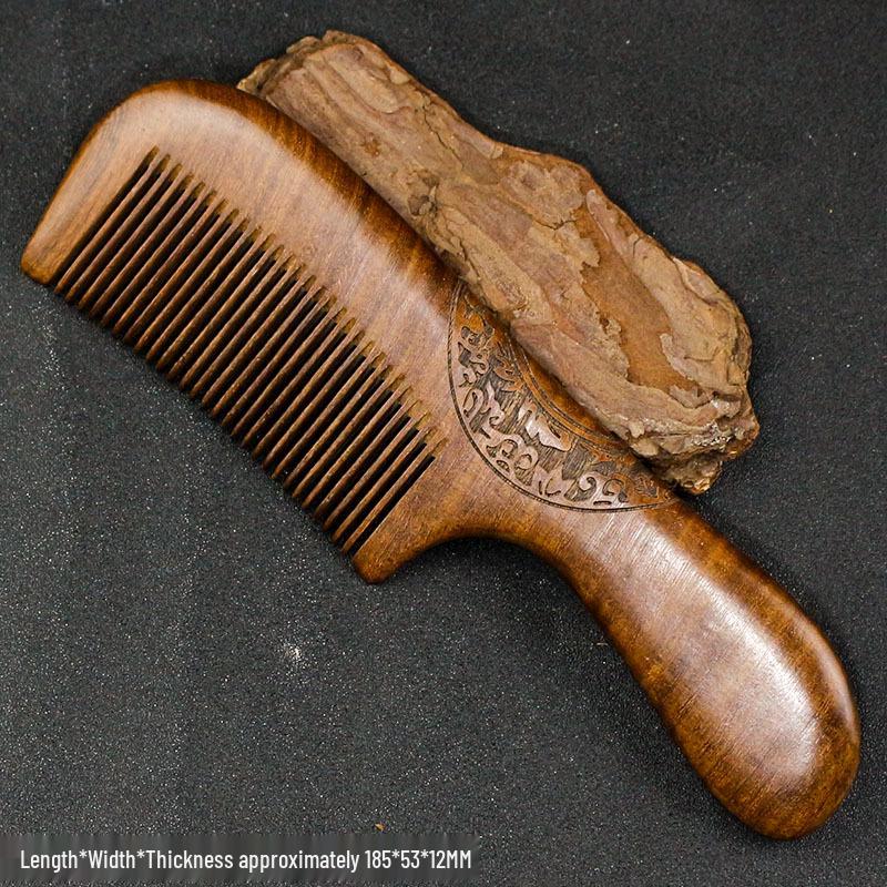 Eleganckie grzebienie z drzewa sandałowego: Czarny, Złoty, Fioletowy, Zielony - Idealne Prezenty na Dzień Matki