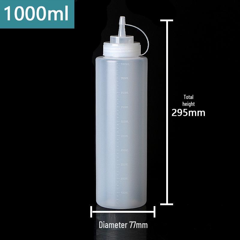 Squeeze Bottle with Scale for Ketchup, Salad Dressing, Condiments, Jam, and Sauces