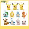 Original Pokemon Plush Keychain Cartoon Toys Pikachu Mew Jigglypuff Squirtle Eevee Snorlax Bulbasaur Doll Kids Kawaii Toy