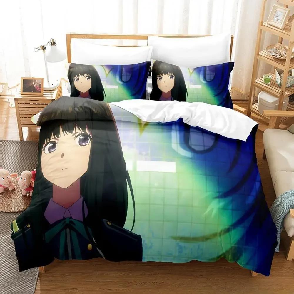 Lycoris Recoil Zestaw Pościeli Pojedynczy Bliźniak Pełny Queen King Size Zestaw na Łóżko Dorosły Dziecko Sypialnia Zestawy Poszewek na Kołdrę 3D Anime Zestaw Prześcieradeł