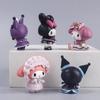 5pcs/Set Anime Kawaii Sanrio  Action Figure Toys Cute Kuromi Mymelody Cinnamorol Figurine Dolls Girl Birthday Gift