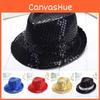 Hat Sequin Trilby Cap Sequinned Dance Party Costume Mj Jazz Fedora Performance