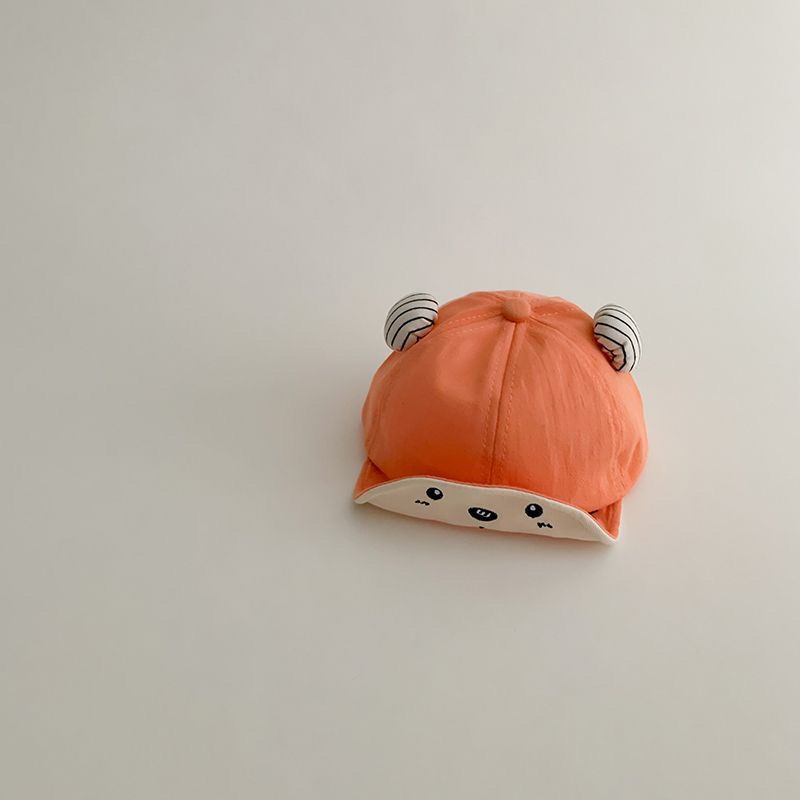 Baby-Baseballkappe mit Cartoon-Ohr, süßer Sonnenhut mit weicher Krempe für kleine Jungen und Mädchen, Sommer, einfarbig, Visiere, Kinder, Schirmmützen