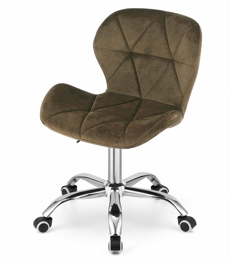 AVOLA Velvet Swivel Chair - Brown