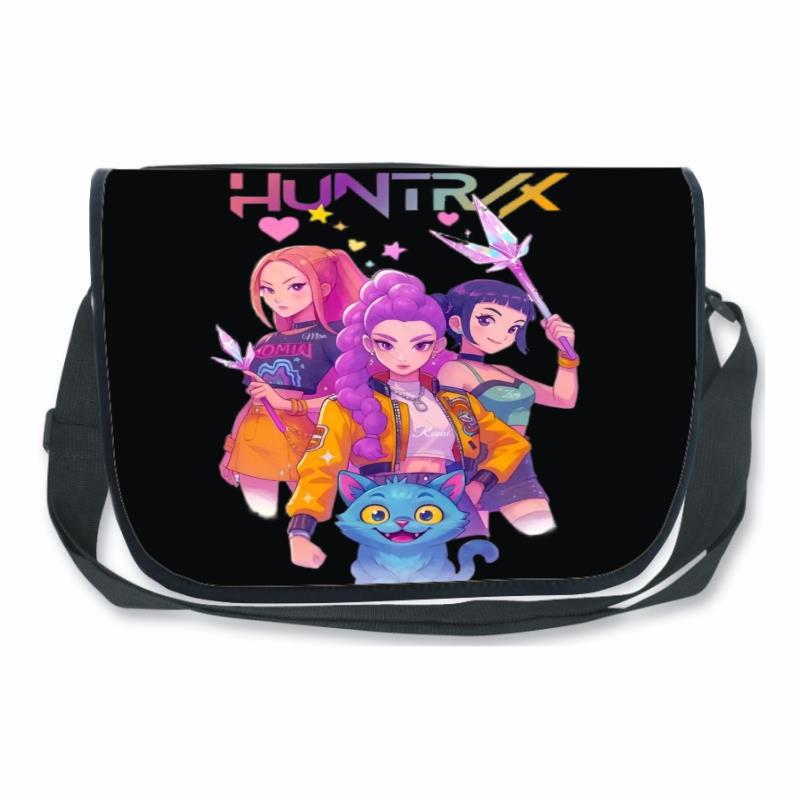 Huntrix Kpop Dämonenjäger Kinderrucksack und Umhängetasche für Grund- und Sekundarschüler