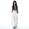 Women's Wide-Leg Jeans – New Autumn Design, Multi-Pocket, Loose Fit, Casual Workwear