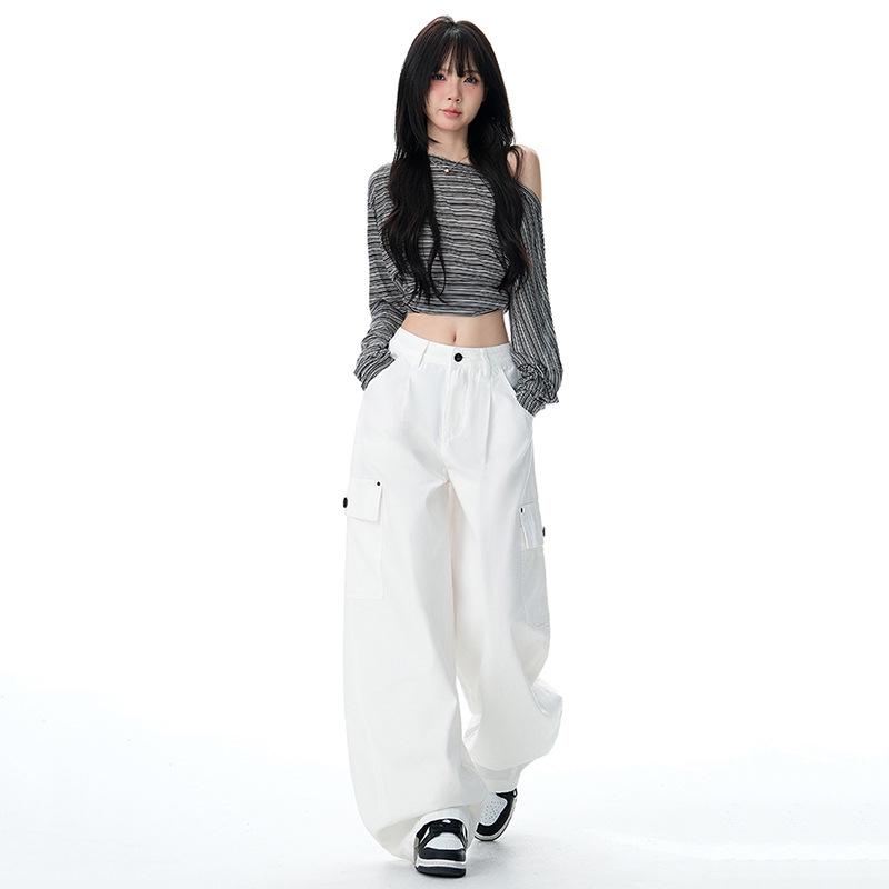 Women's Wide-Leg Jeans – New Autumn Design, Multi-Pocket, Loose Fit, Casual Workwear