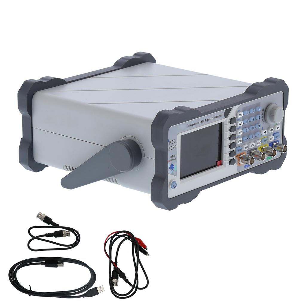PSG9080 DDS Numerical Control Dual Channel Function Arbitrary Wave Signal Source Generator Frequency Meter