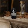 Sensenmann Statue Lese Figur 3D Gedruckte Mini Totenkopf Statue Vielseitige Schreibtischdekoration Niedliches Gotisches Skelett Ornament für Bücherregal,