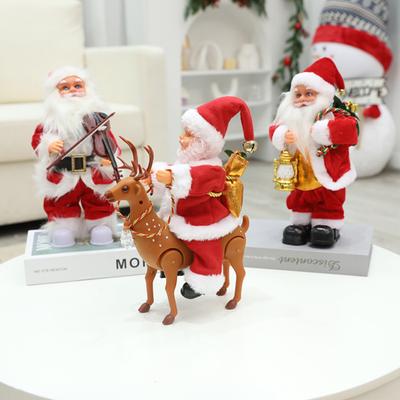 Delicate Santa Display Mold Bright Color Festive Atmosphere Vivid Appearance Christmas Claus Figure Ornament New Year Gift