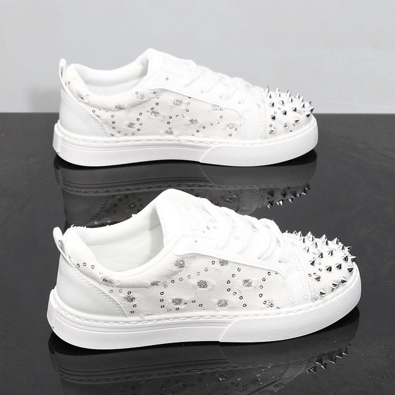 

Summer couple cloth hot drill low-top breathable soft-soled shoes personality comfort moral training 1 44