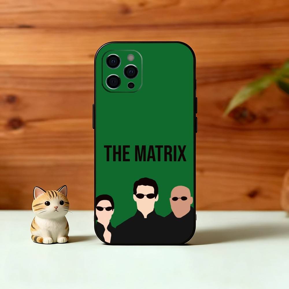 

T-The M-Matrix Phone Case For iPhone 17,16,15,14,13,12,11 Plus,Pro Max,XS,Soft Silicone Black Cover iPhone14ProMax