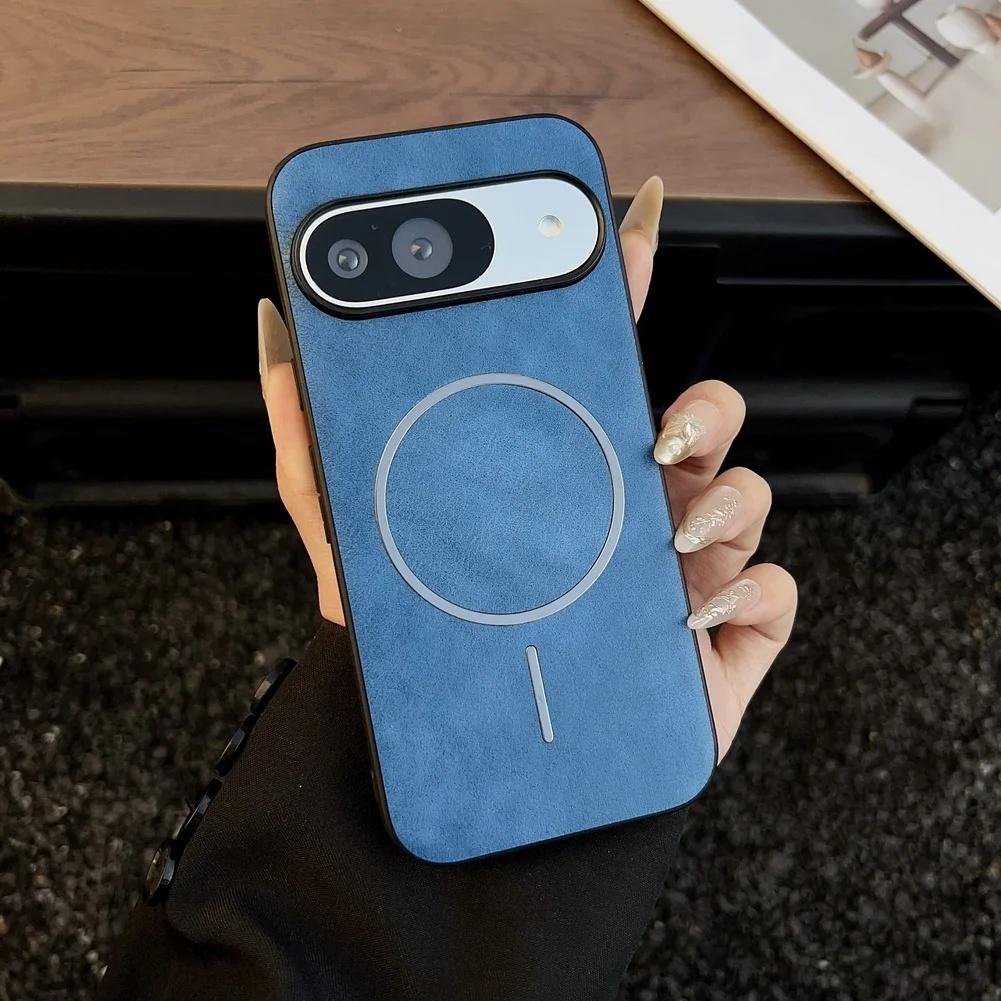 Classic Vintage Pattern Built-in Magnetic Ring Thin Circle Case For Pixel 10 9 Pro XL 9A 8A 7 6A 9 8 7 6 10 Pro Protection Cover
