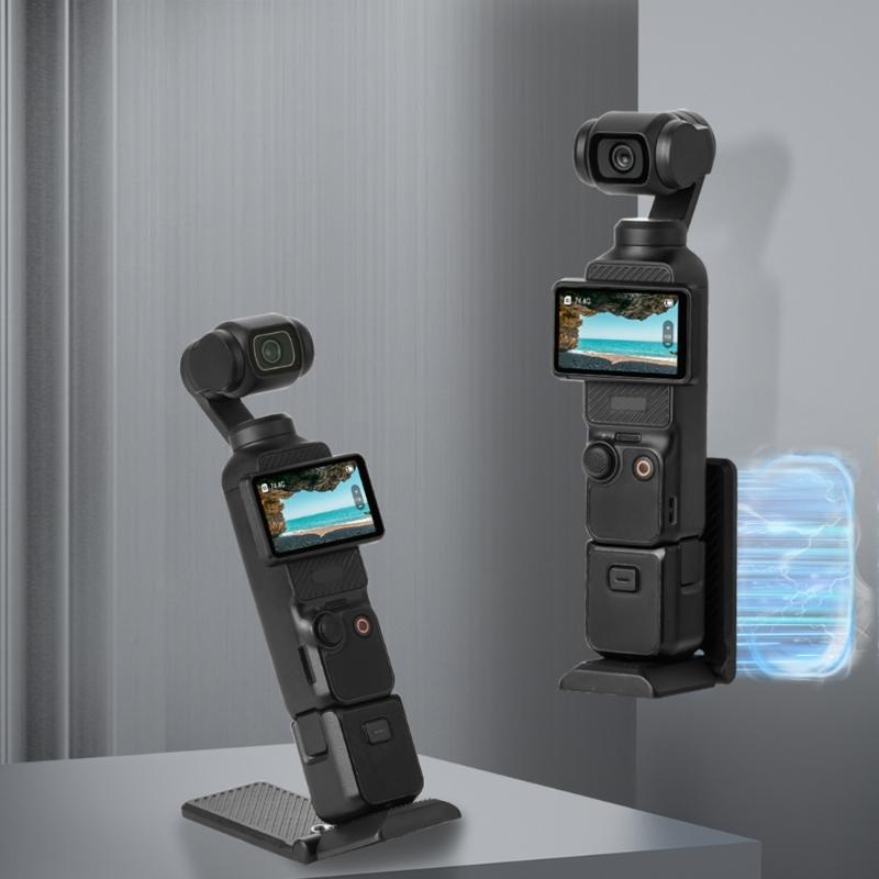 Multi Angle Magnetic Mounting Stand for Pocket 3 Camera Featuring Collapsible Stand Design and Anti Slip
