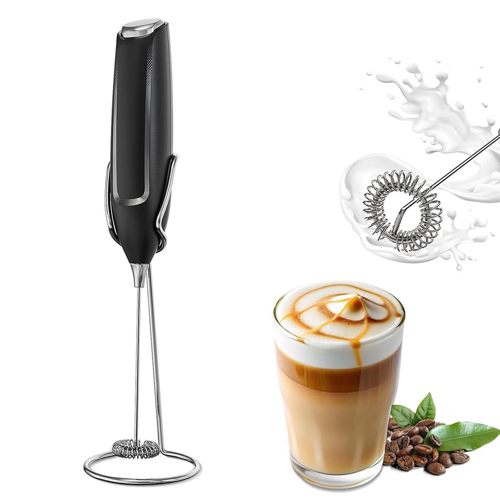 Batedor de Leite Manual Elétrico, Criador de Espuma, Batedor para Bebidas e Espumador para Café Latte Matcha Chocolate Quente