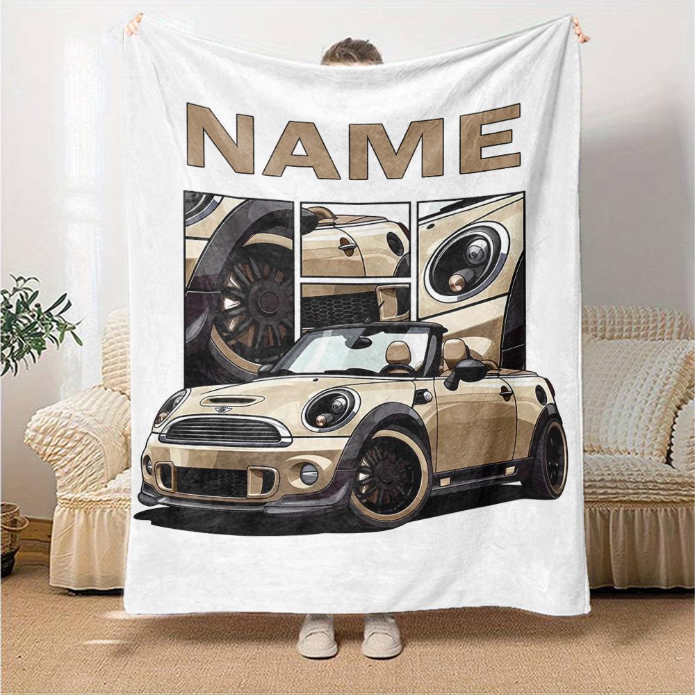 Custom Name Racing Theme Printed Blanket - Perfect for Couch, Bed, Travel & Outdoor Use | Machine Washable, Cozy & Durable.