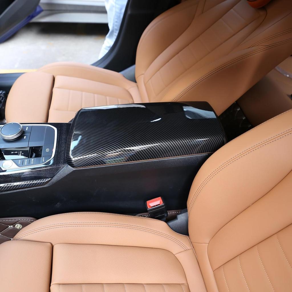 Carbon Car Armrest Box Cover for BMW 3 Series G20 325i 328i 330i 335i 340i M340i 2019-2023 Center Console Cover for BMW 4 Series G22 428i 430i 435i