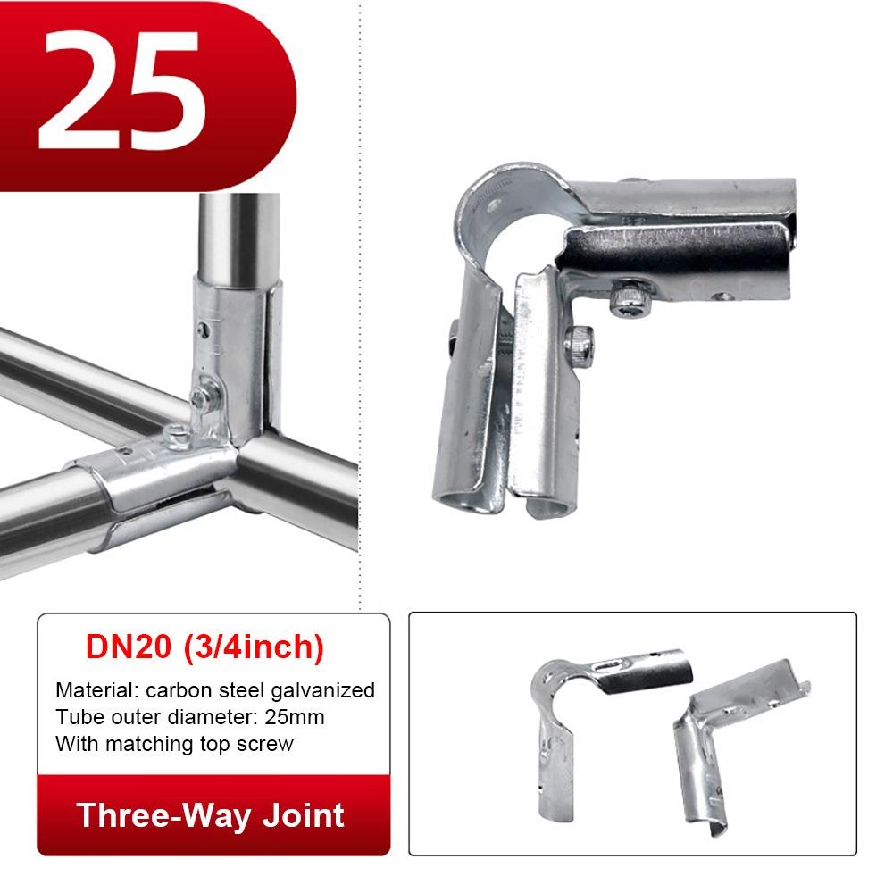 1Pcs 20/25/32mm Pipe Joint Carbon Steel Galvanized Fixed Clamp New Rod Support Rack  Clothes Display