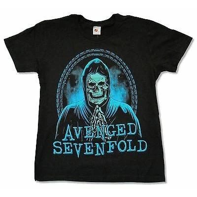 Men s Avenged Sevenfold Praying Skeleton T-shirt X-Small Black M