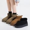 Women's Mid-Calf Fleece-Lined Winter Snow Boots with Thick Soles - G9902