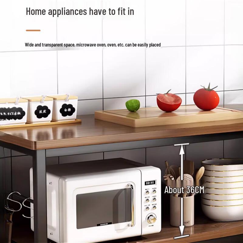 Modern Steel-Wood Kitchen Storage Rack