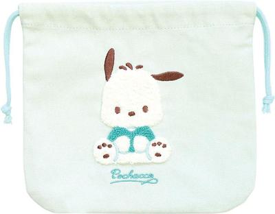 Tees Factory Sanrio Pochacco Characters Sagara Embroidered Drawstring Pouch, H175 X W190mm, SR-5530386PC