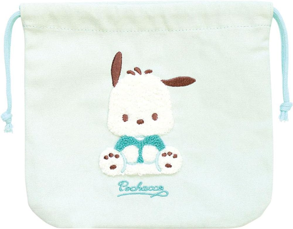 

Tees Factory Sanrio Pochacco Characters Sagara Embroidered Drawstring H175 x Pouch, W190mm, SR-5530386PC